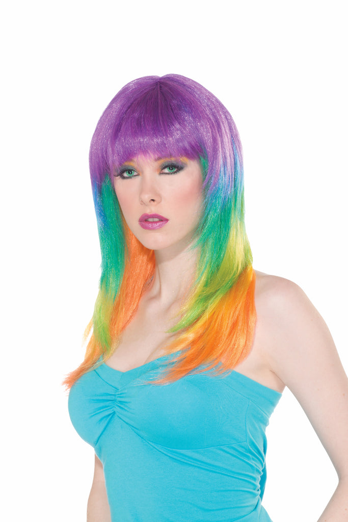 CLUB CANDY PRISM FESTIVAL WIG, ADULT SIZE