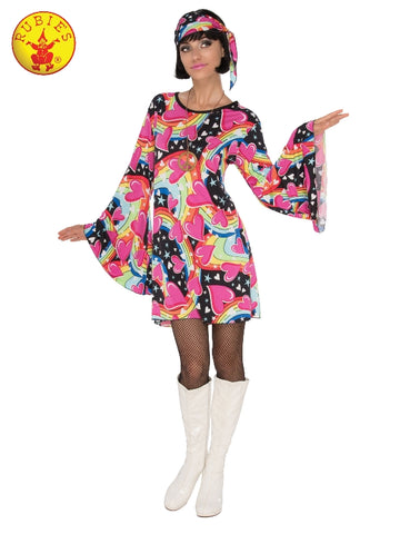PINK 60S GO-GO COSTUME, ADULT