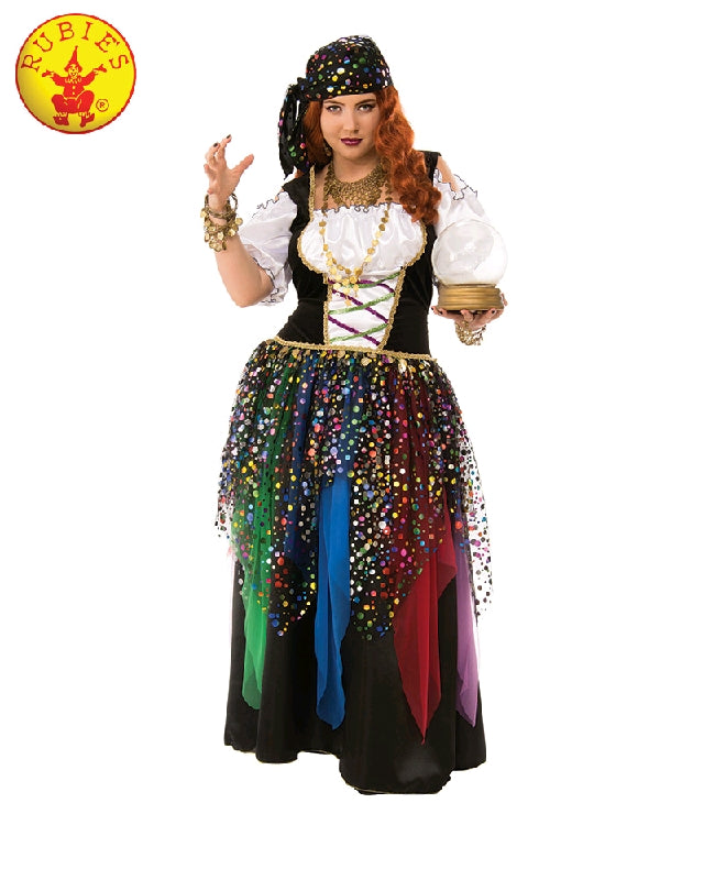 GYPSY FORTUNE TELLER COSTUME, ADULT - SIZE PLUS